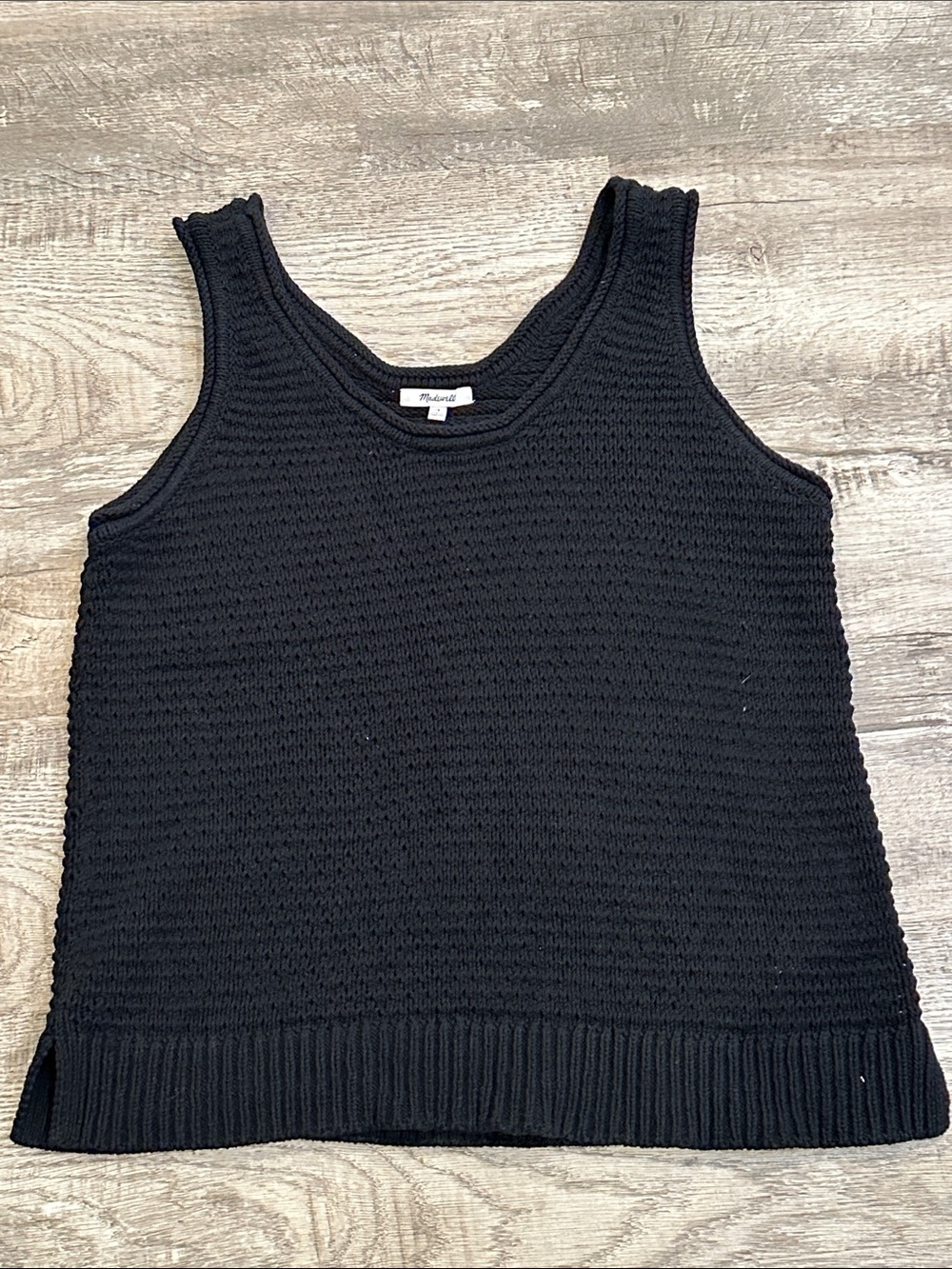Madewell Black Knit Sweater Tank Top‎